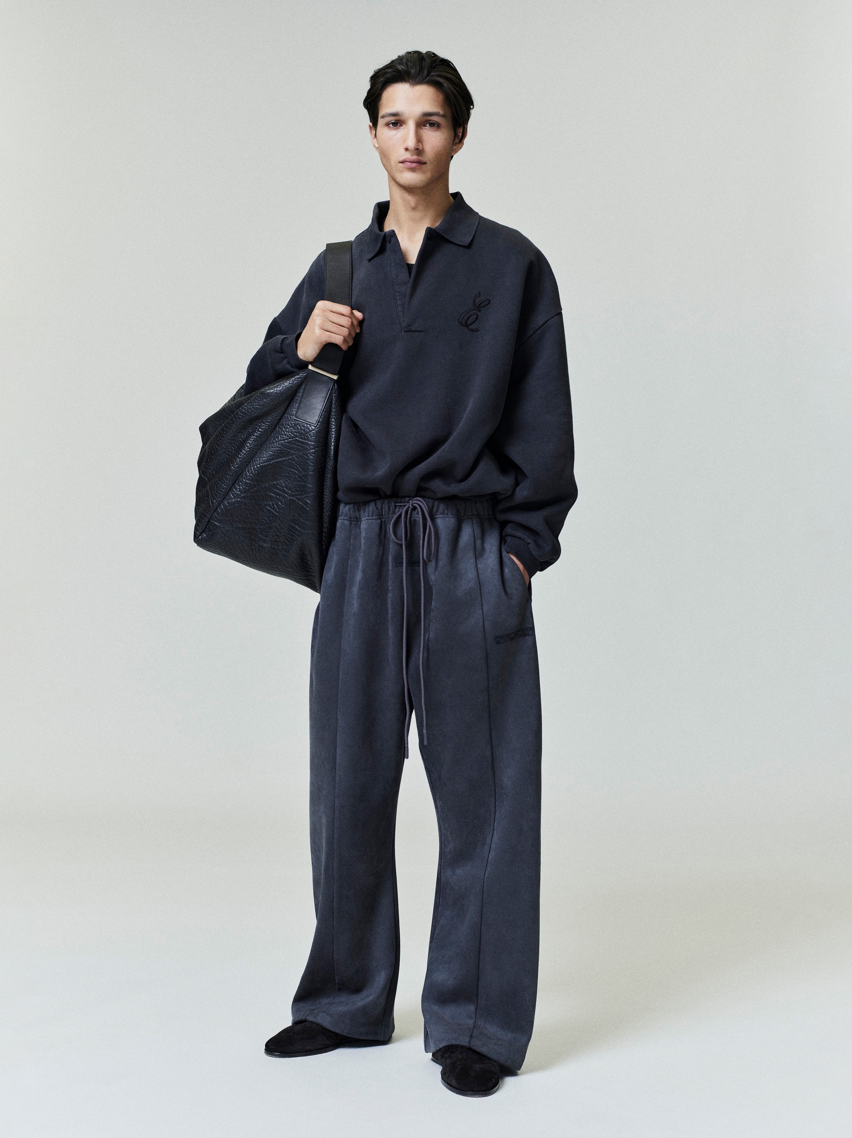 Suede Fleece Flare Sweatpant