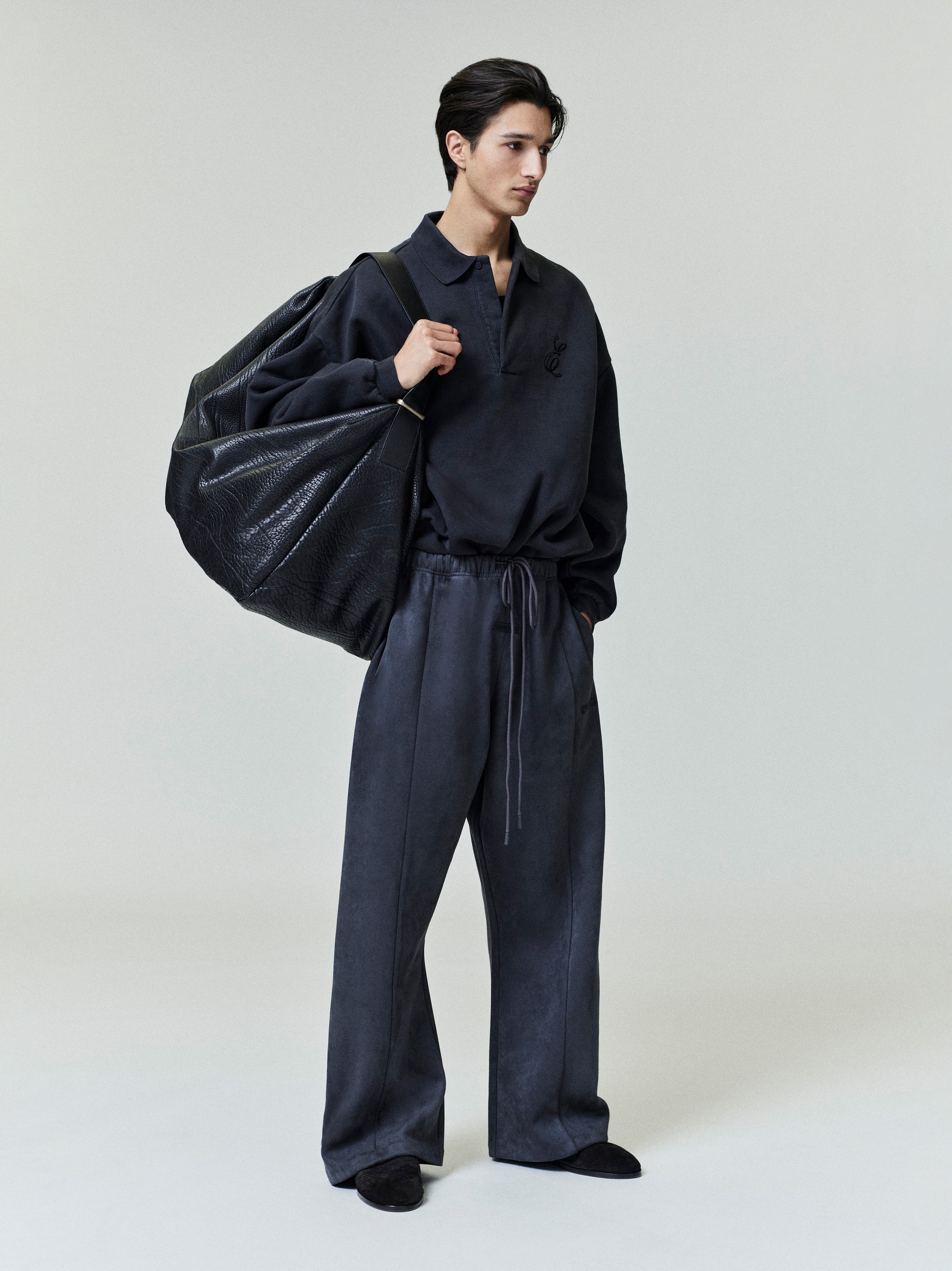 Suede Fleece Flare Sweatpant