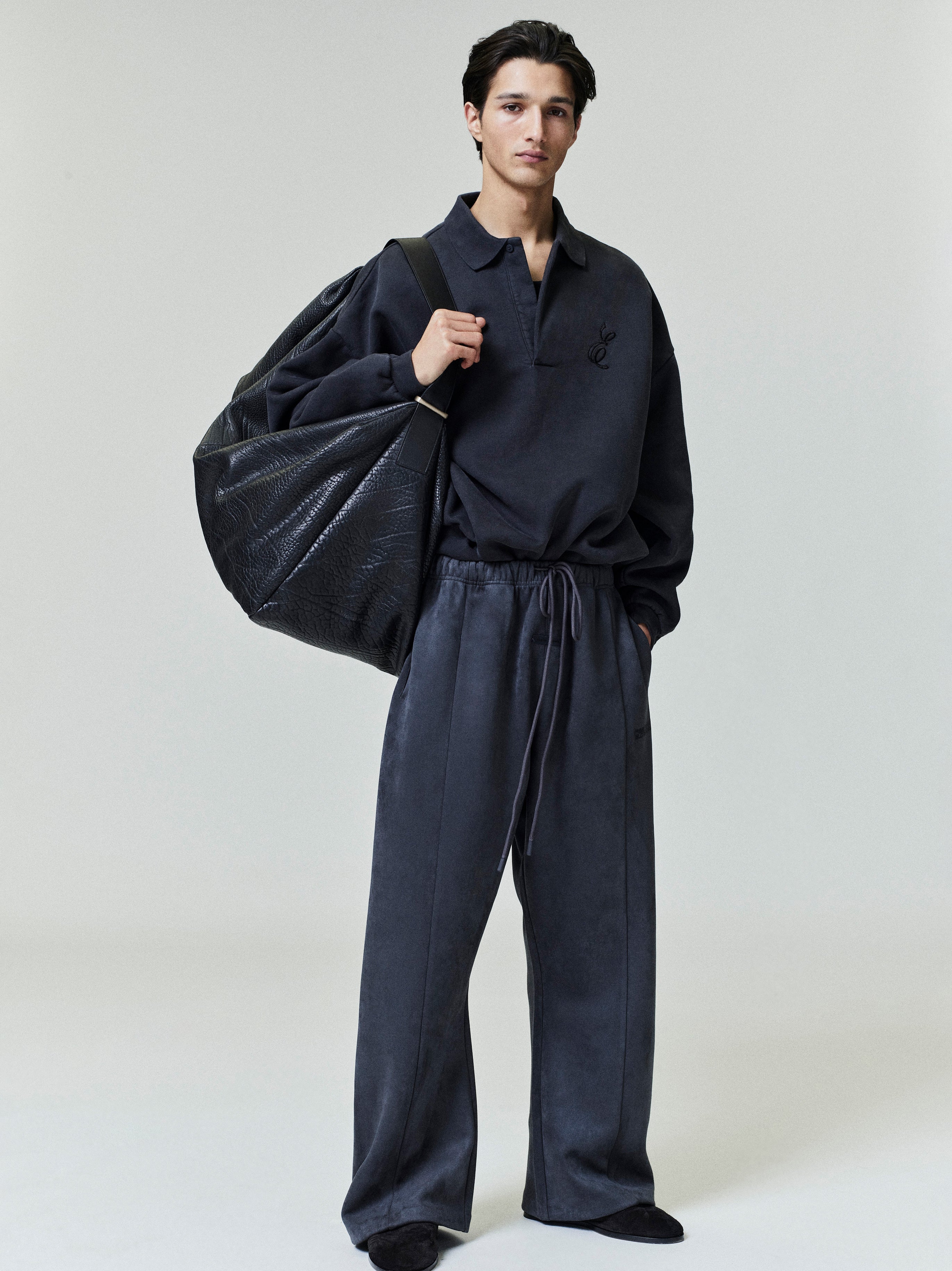 Suede Fleece Flare Sweatpant