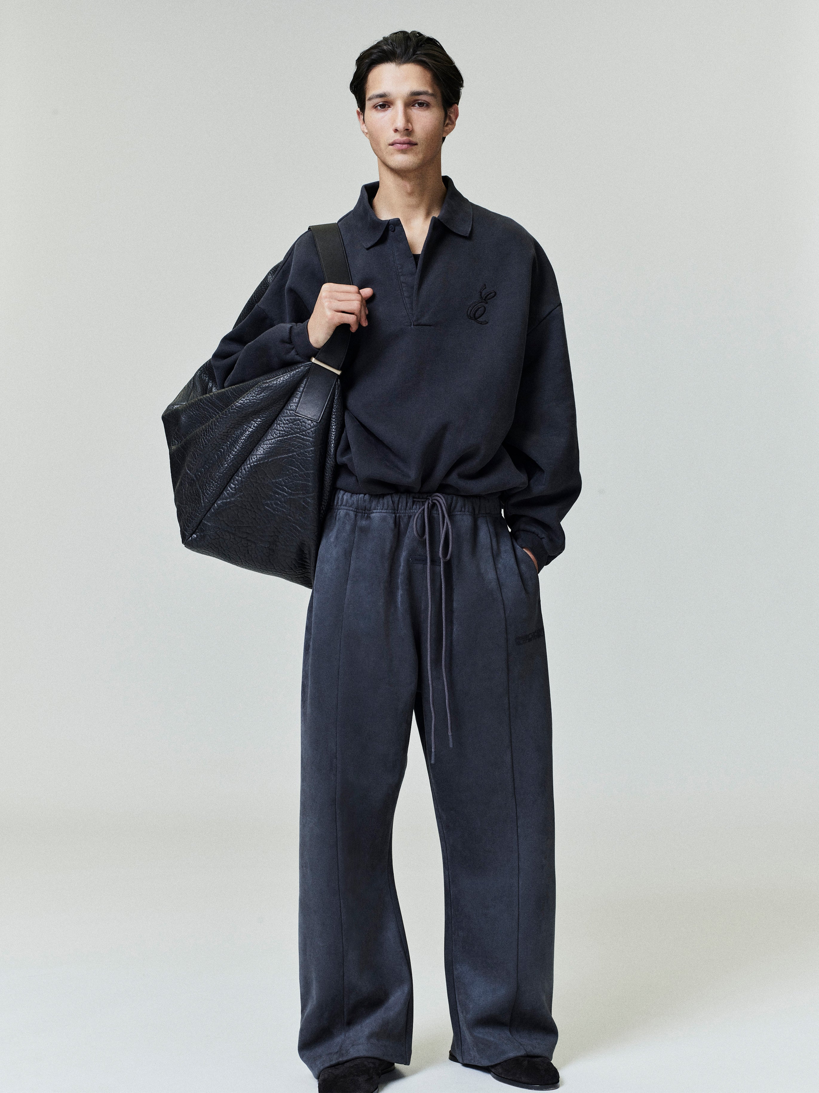 Suede Fleece Flare Sweatpant