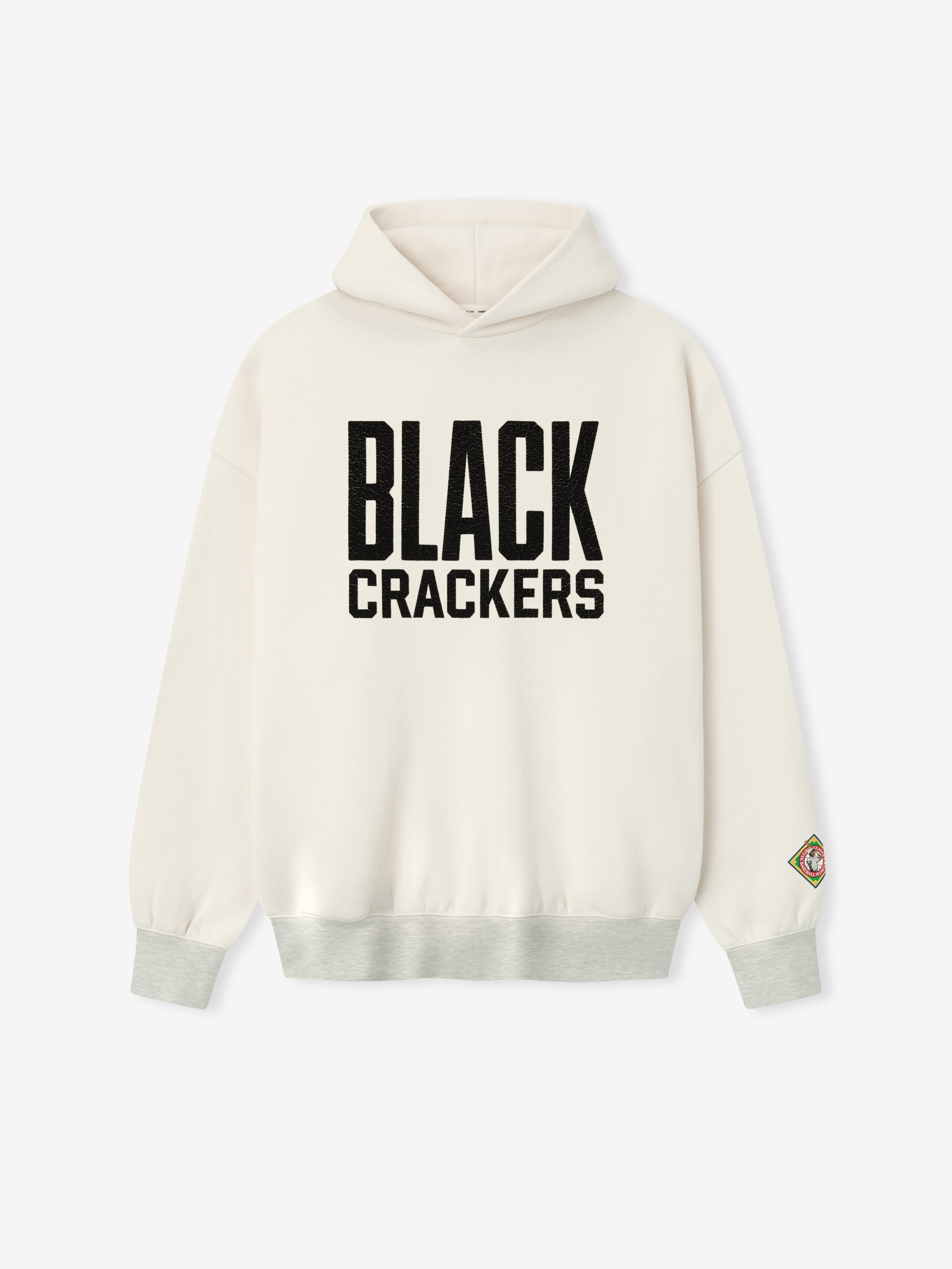 Essentials Black Crackers Hoodie