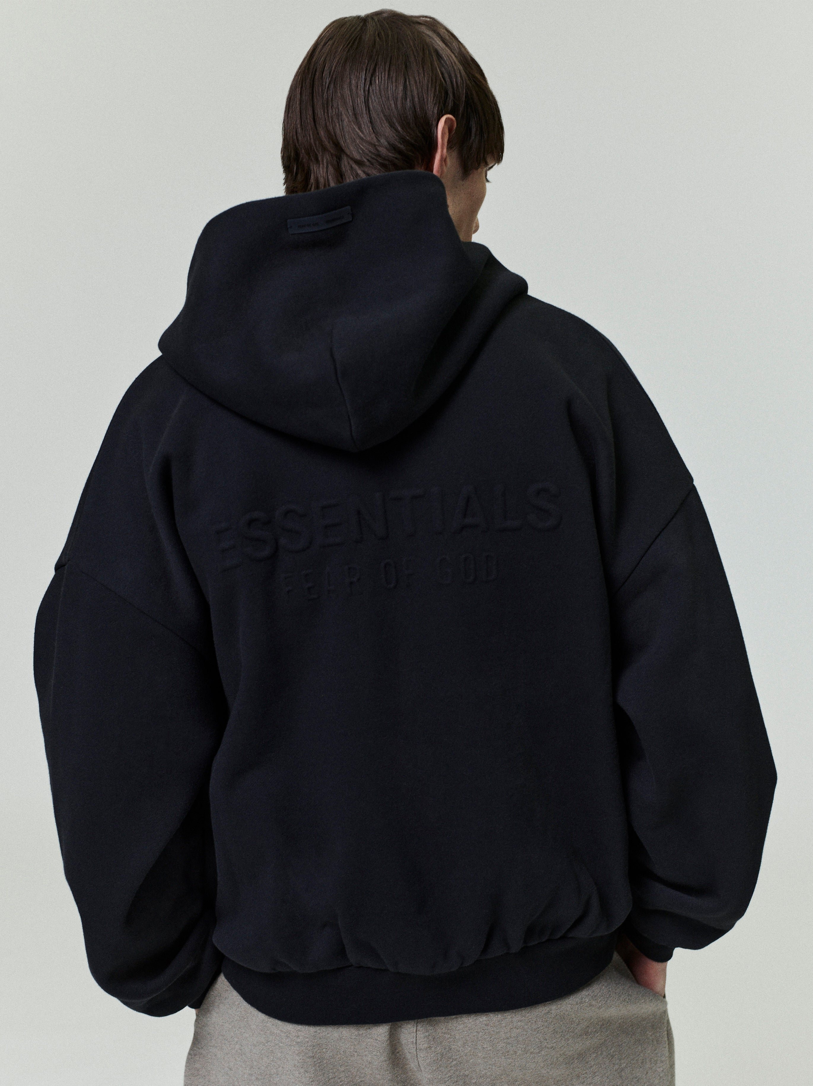 Embossed Classic Fleece Zip-Up Hoodie