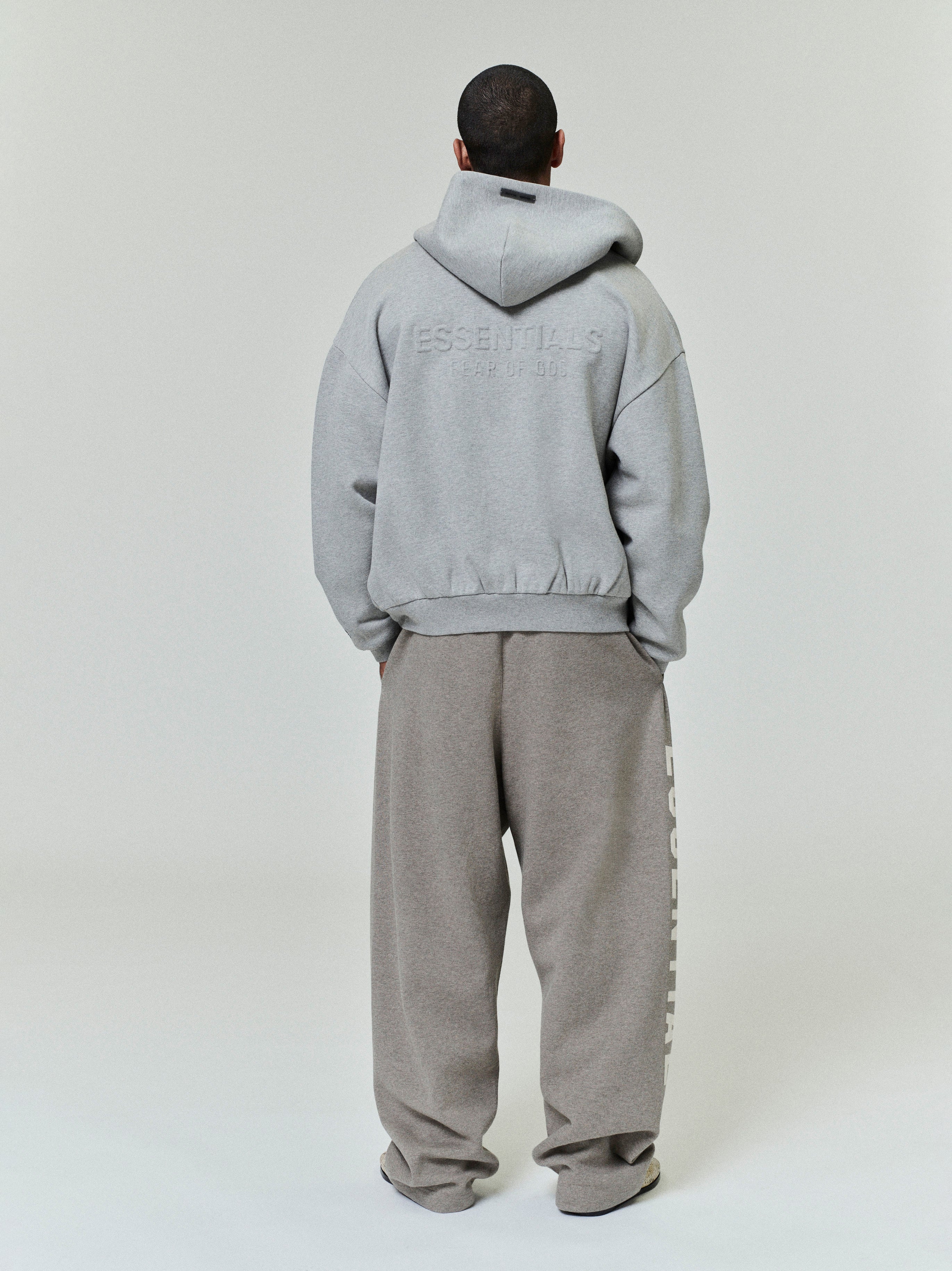 Embossed Classic Fleece Zip-Up Hoodie